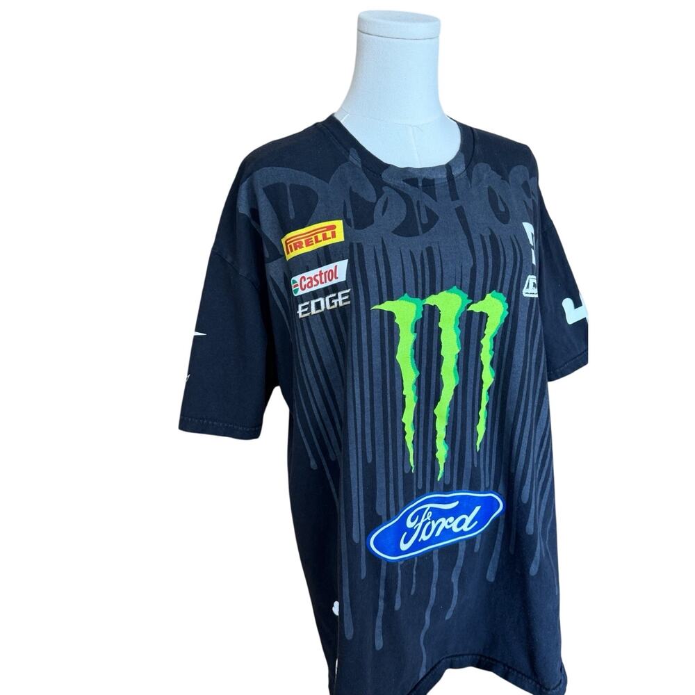 Ken Block 43 Monster Energy Ford Racing T Shirt XL Black Gymkhana Streetwear Y2K - Picture 2 of 7